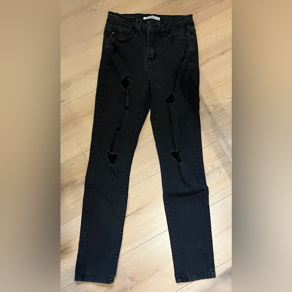KanCan Distressed Black Skinny Jeans